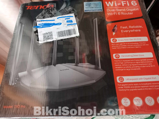 New: TENDA TX2 PRO GIGABIT WI-FI 6 ROUTER